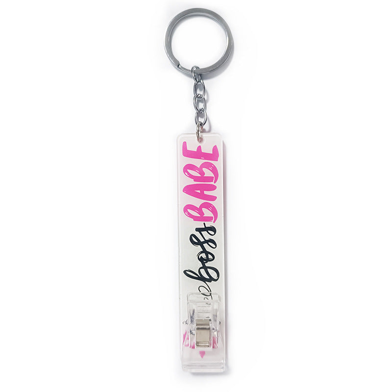 Wholesale Contactless Card Reader Clip Acrylic Keychain